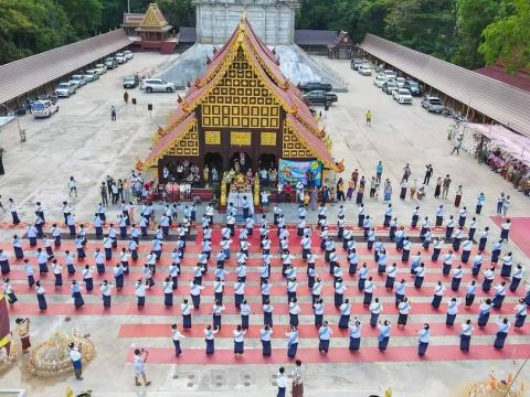 สืบสานประเพณีสงกรานต์ ประจำปี 2564 ร่วมกับวัดป่าละหานทราย