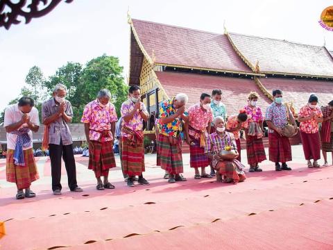 สืบสานประเพณีสงกรานต์ ประจำปี 2564 ร่วมกับวัดป่าละหานทราย